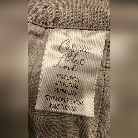 Cosmic Blue Love  Serena High Rise Khakis in color Command - Picture 6 of 9